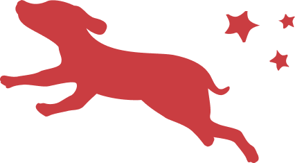 走る犬のイラスト